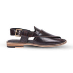 Peshawari : Tan brush off leather handmade Peshawari with Memory foam footpad. Article : P02_TanBrushoff