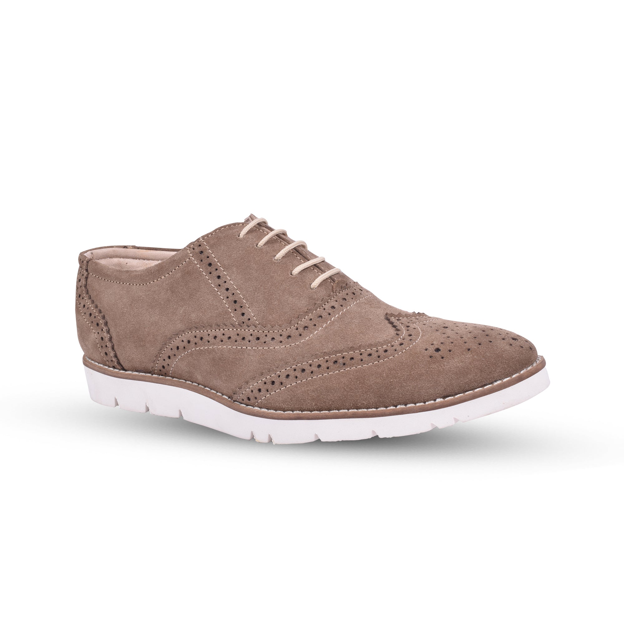 Sneakers : Light Brown Suede leather Sneakers with Memory foam footpad. Article : SN30-LBrown