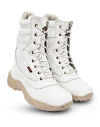 Biker Boots : Green Suede leather Rider boots for bikers with Memory foam footpad.