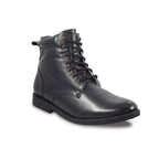Pilots Boots : Black leather flying boots with side chain for Pilots with Memory foam footpad. Article : 610C