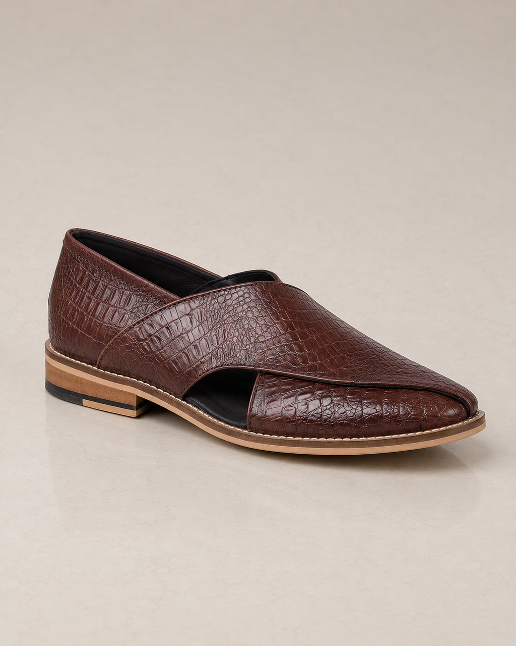 Peshawari - Croco Brown