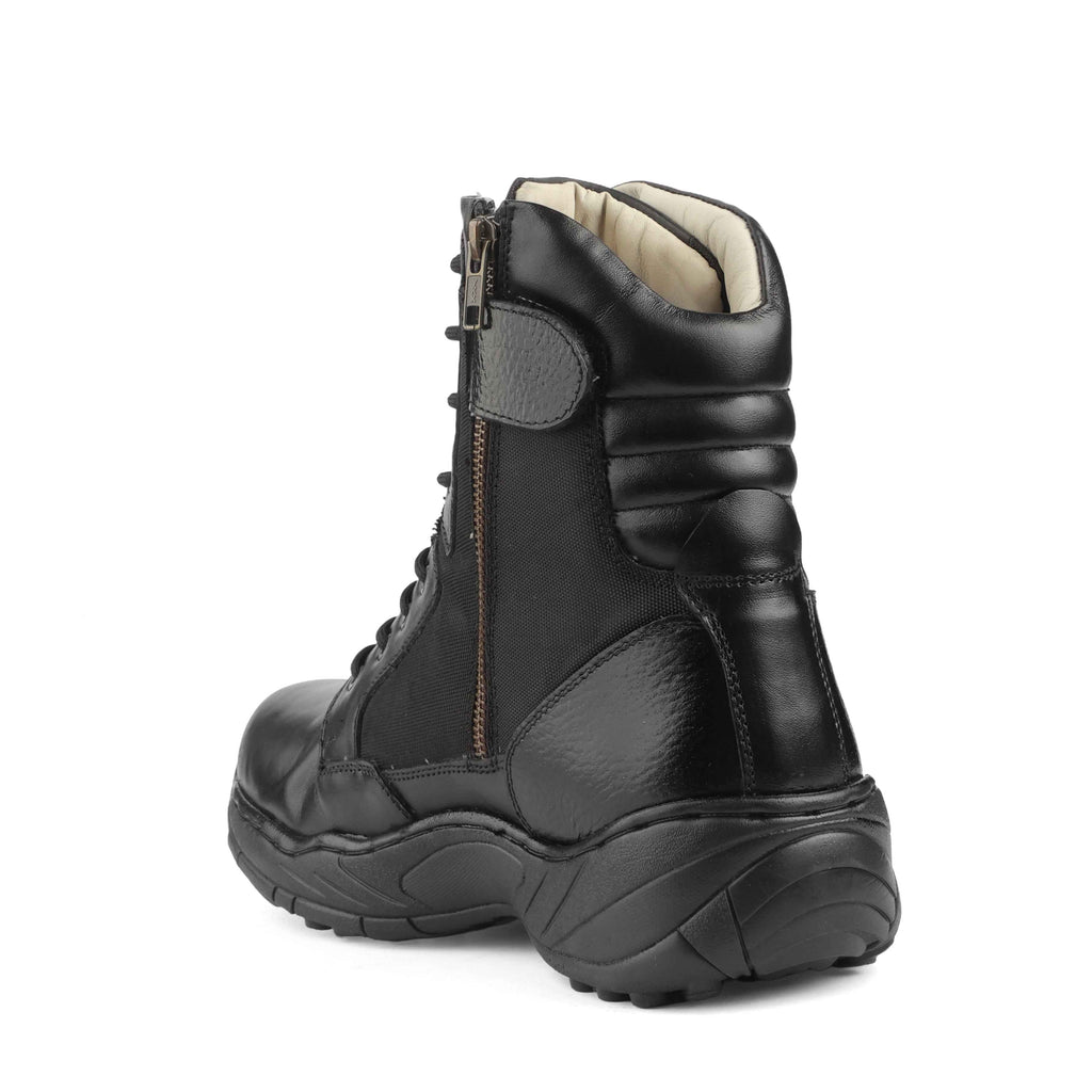 Commando Tactical Boots : 9 Inches Black Suede leather Tactical boots with Memory foam footpad.