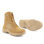 Indian Army/Military Tactical Boots : 9 Inches Beige Suede leather Tactical boots with Memory foam footpad.