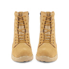Indian Army/Military Tactical Boots : 9 Inches Beige Suede leather Tactical boots with Memory foam footpad.