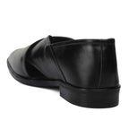 Peshawari : Black leather handmade Peshawari with Memory foam footpad. Article : P01_BlackTP