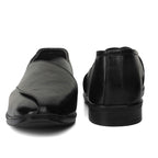 Peshawari : Black leather handmade Peshawari with Memory foam footpad. Article : P01_BlackTP