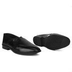 Peshawari : Black leather handmade Peshawari with Memory foam footpad. Article : P01_BlackTP