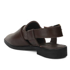 Peshawari : Brown leather handmade Peshawari with Memory foam footpad. Article : P02_BrownTP