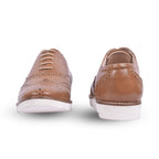 Sneakers : Tan Suede leather Sneakers with Memory foam footpad. Article : SN30-GTan