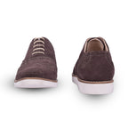Sneakers : Brown Suede leather Sneakers with Memory foam footpad. Article : SN30-Brown