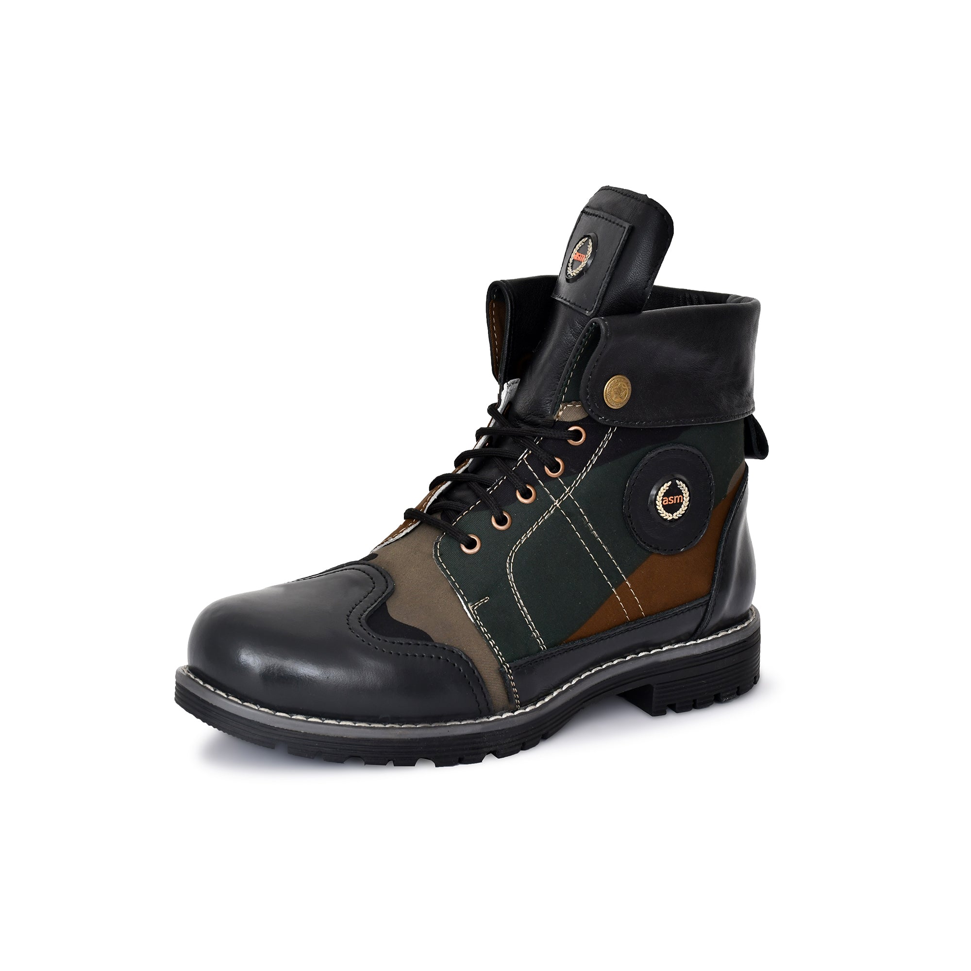 Biker Boots : 6 & 9 Inches Foldable Leather with heavy duty Rubber sole.