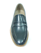 Penny loafers : Black leather Penny loafer with Memory foam footpad. Article : HU118