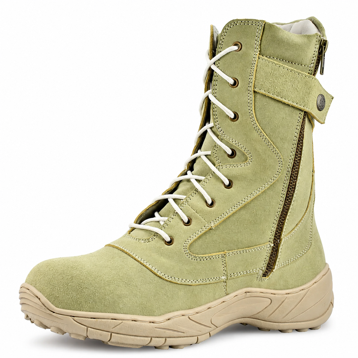 Biker Chain - Beige Suede