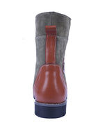 Biker Boots : Grey Suede leather Rider boots for bikers with Memory foam footpad.