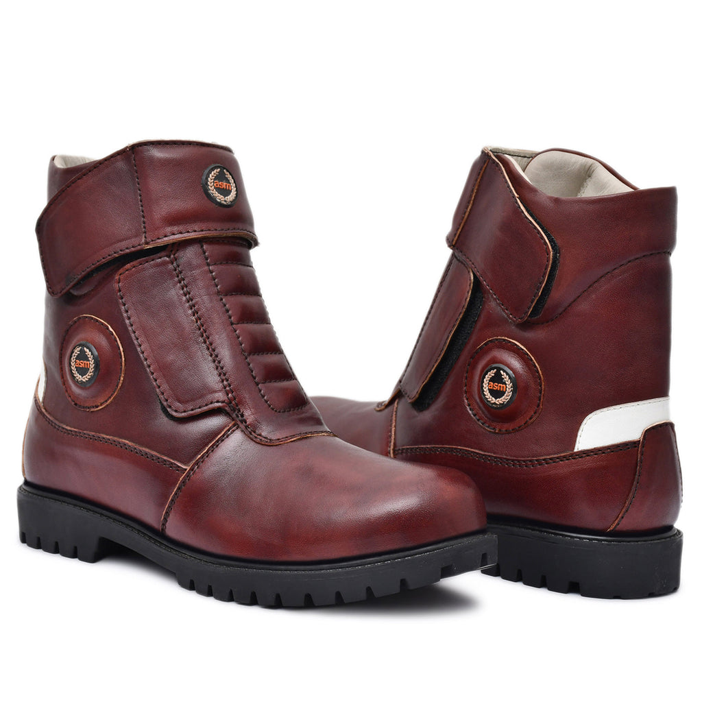 Biker Boots : Black leather Rider boots for bikers with Steel toe.