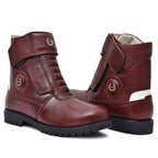 Biker Boots : Black leather Rider boots for bikers with Steel toe.