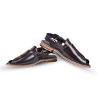Peshawari : Tan brush off leather handmade Peshawari with Memory foam footpad. Article : P02_TanBrushoff