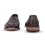 Peshawari : Olive flora embossed leather handmade Peshawari with Memory foam footpad. Article : P01_Flora_Olive