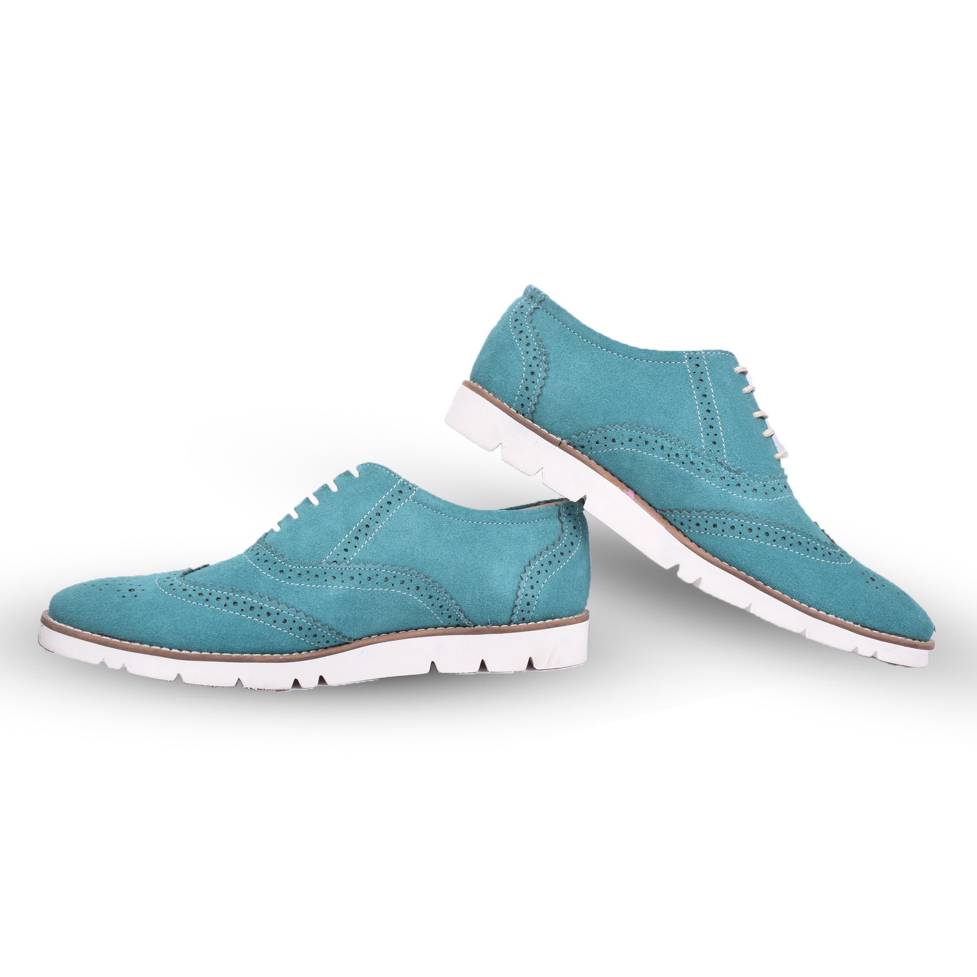 Sneakers : Sky Blue Suede leather Sneakers with Memory foam footpad. Article : SN30-SkyBlue