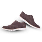 Sneakers : Brown Suede leather Sneakers with Memory foam footpad. Article : SN30-Brown