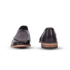 Peshawari : Wine brush off leather handmade Peshawari with Memory foam footpad. Article : P01_WineBrushoff - Amisar Exports