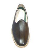Nagras : Olive Green leather handmade Nagras with Memory foam footpad. Article : N123
