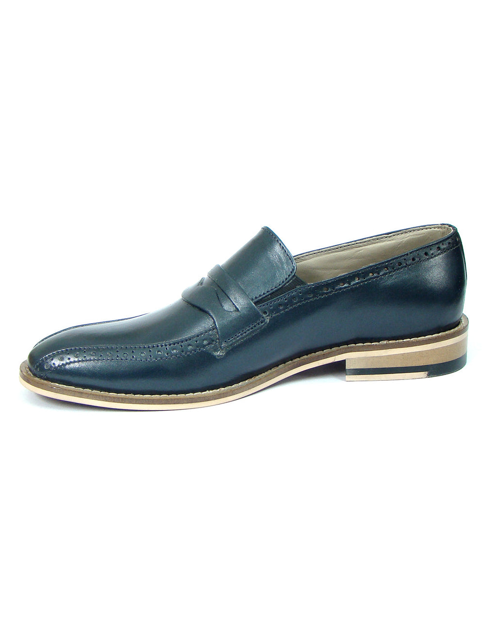 Penny loafers : Black leather Penny loafer with Memory foam footpad. Article : HU118
