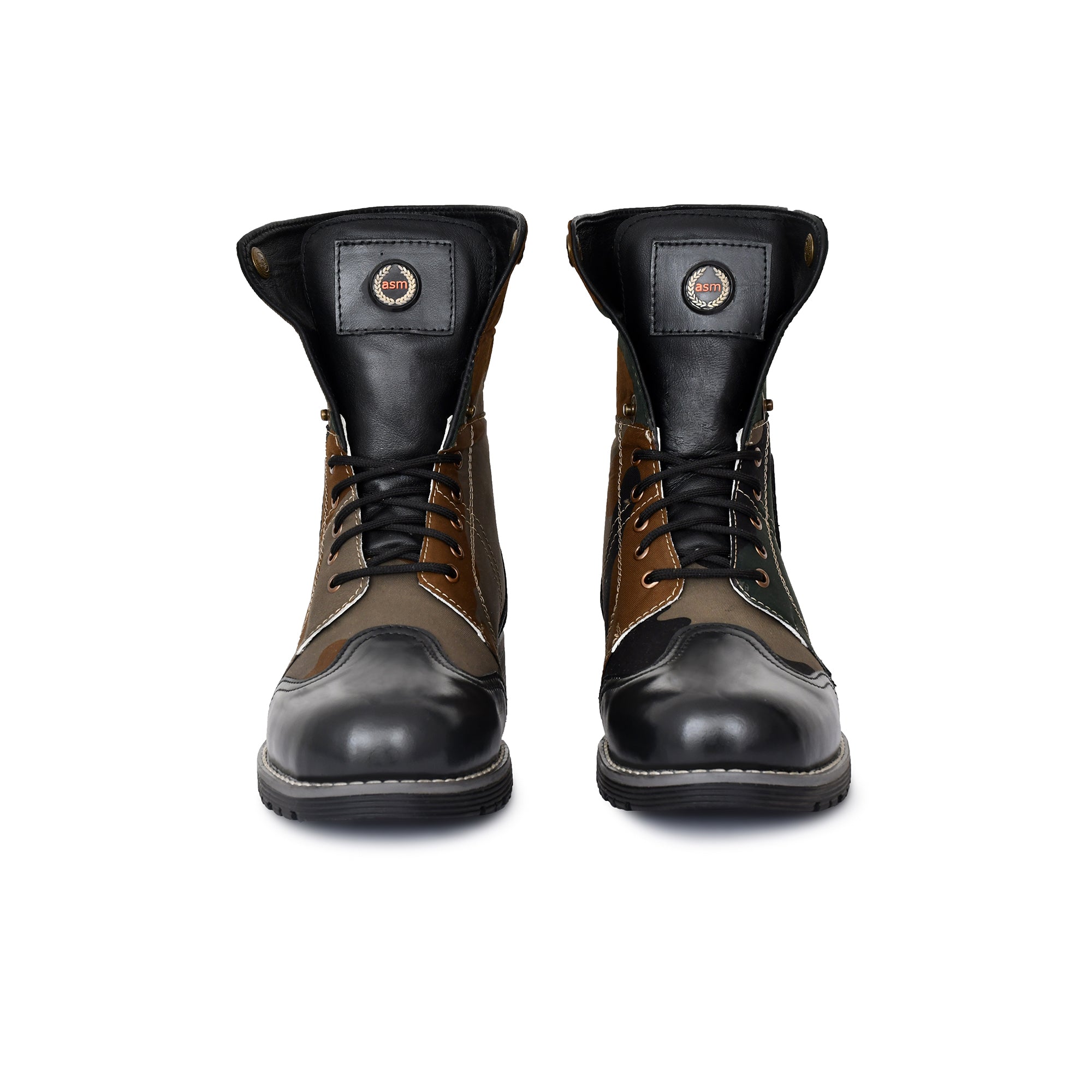 Biker Boots : 6 & 9 Inches Foldable Leather with heavy duty Rubber sole.