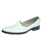 Nagras : White leather handmade Nagras with Memory foam footpad. Article : N101