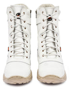 Biker Boots : Green Suede leather Rider boots for bikers with Memory foam footpad.