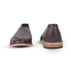 Peshawari : Alligator Olive embossed leather handmade Peshawari with Memory foam footpad. Article : P01_Alligator_Olive