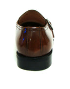 Goodyear Welted Monk Strap Shoes :  Tan Brush off leather with Memory foam footpad. Article : HM02