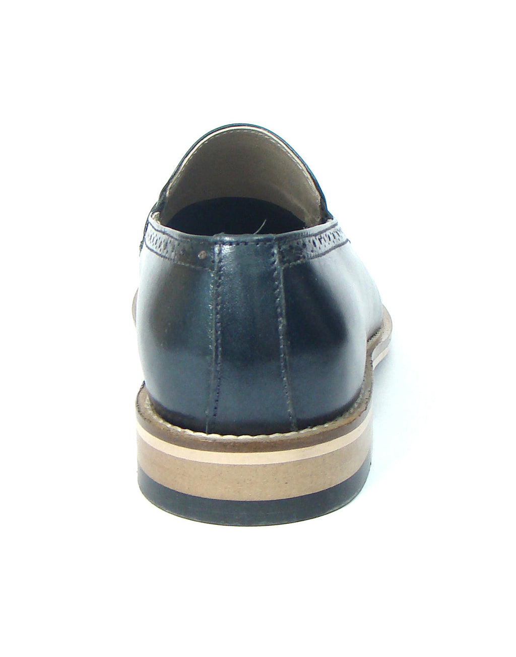 Penny loafers : Black leather Penny loafer with Memory foam footpad. Article : HU118
