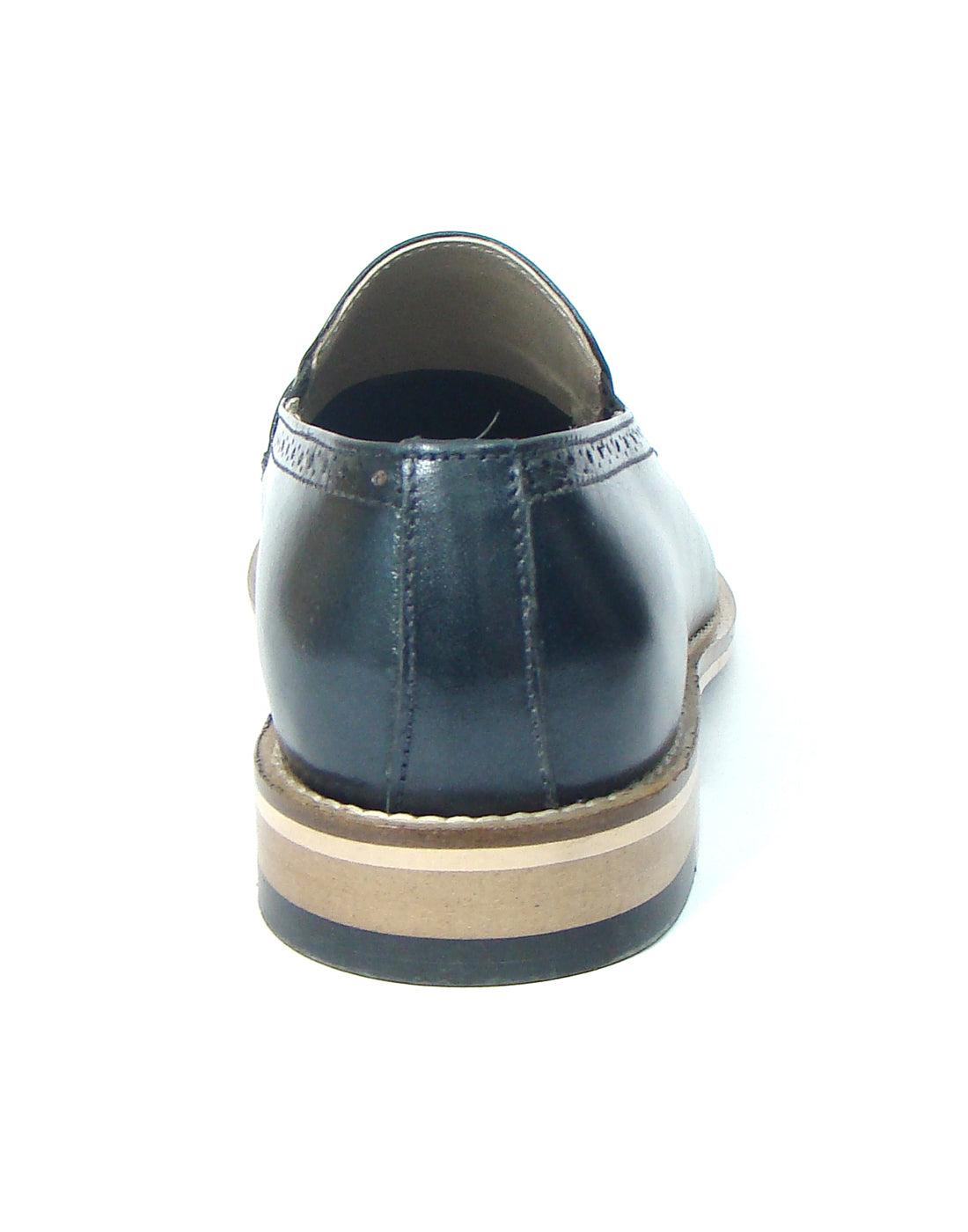 Penny loafers : Black leather Penny loafer with Memory foam footpad. Article : HU118