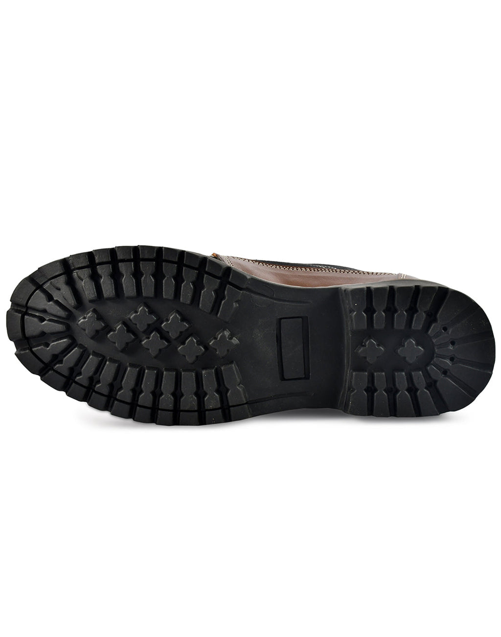 Biker Boots : Black & Tan leather Rider boots for bikers with Memory foam footpad.