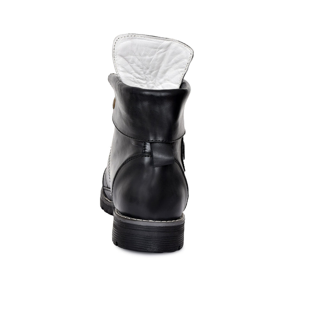 Biker Boots : 6 & 9 Inches Foldable Leather with heavy duty Rubber sole.