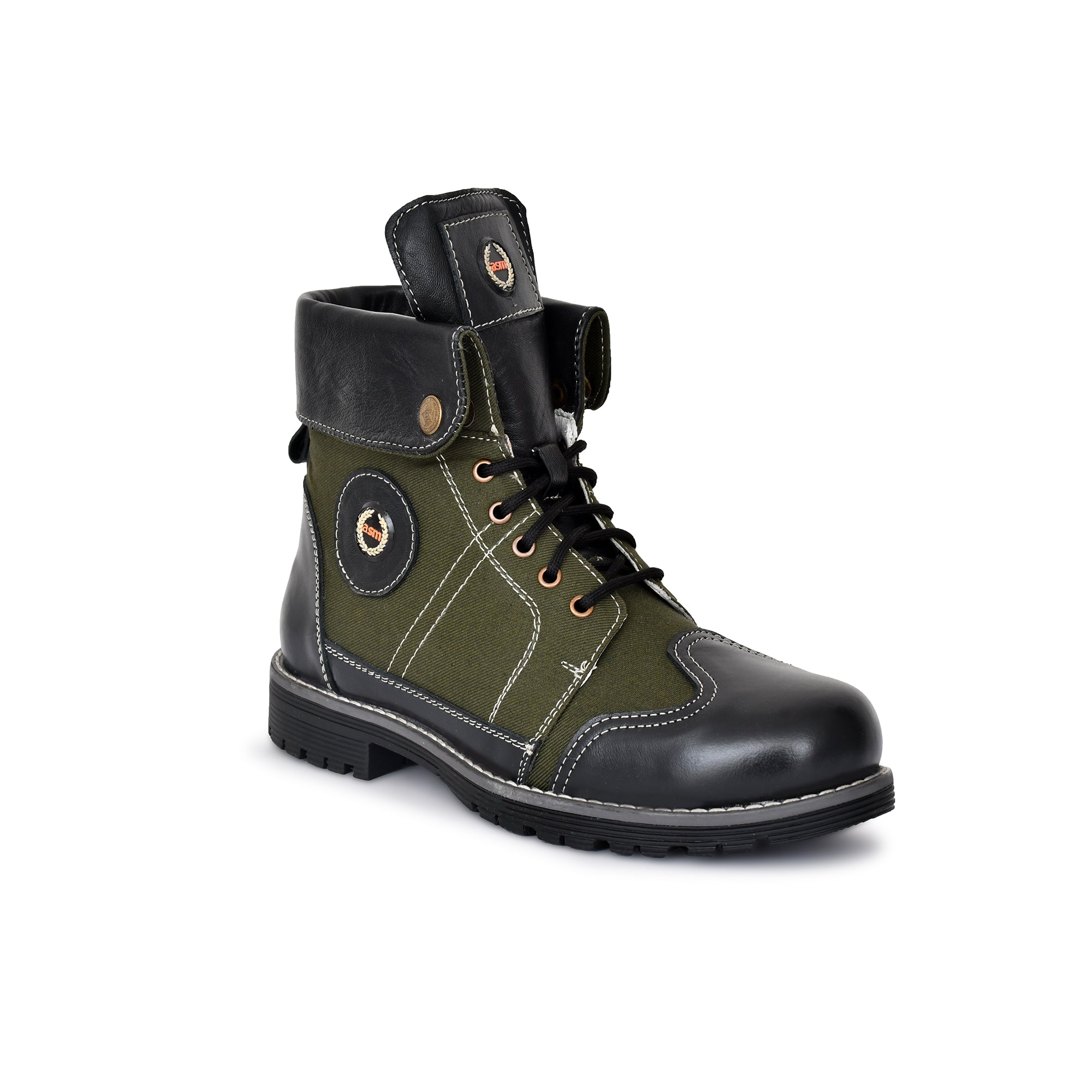 Biker Boots : 6 & 9 Inches Foldable Leather with heavy duty Rubber sole.