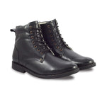 Pilots Boots : Black leather flying boots with side chain for Pilots with Memory foam footpad. Article : 610C