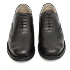 Safety Shoes : Industrial Safety leather Brogue Shoes with Steel Toe & Memory foam footpad.