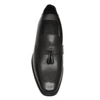 Penny loafers :  Black leather Penny loafer with Tassel & Memory foam footpad. Article : Al107T-Black