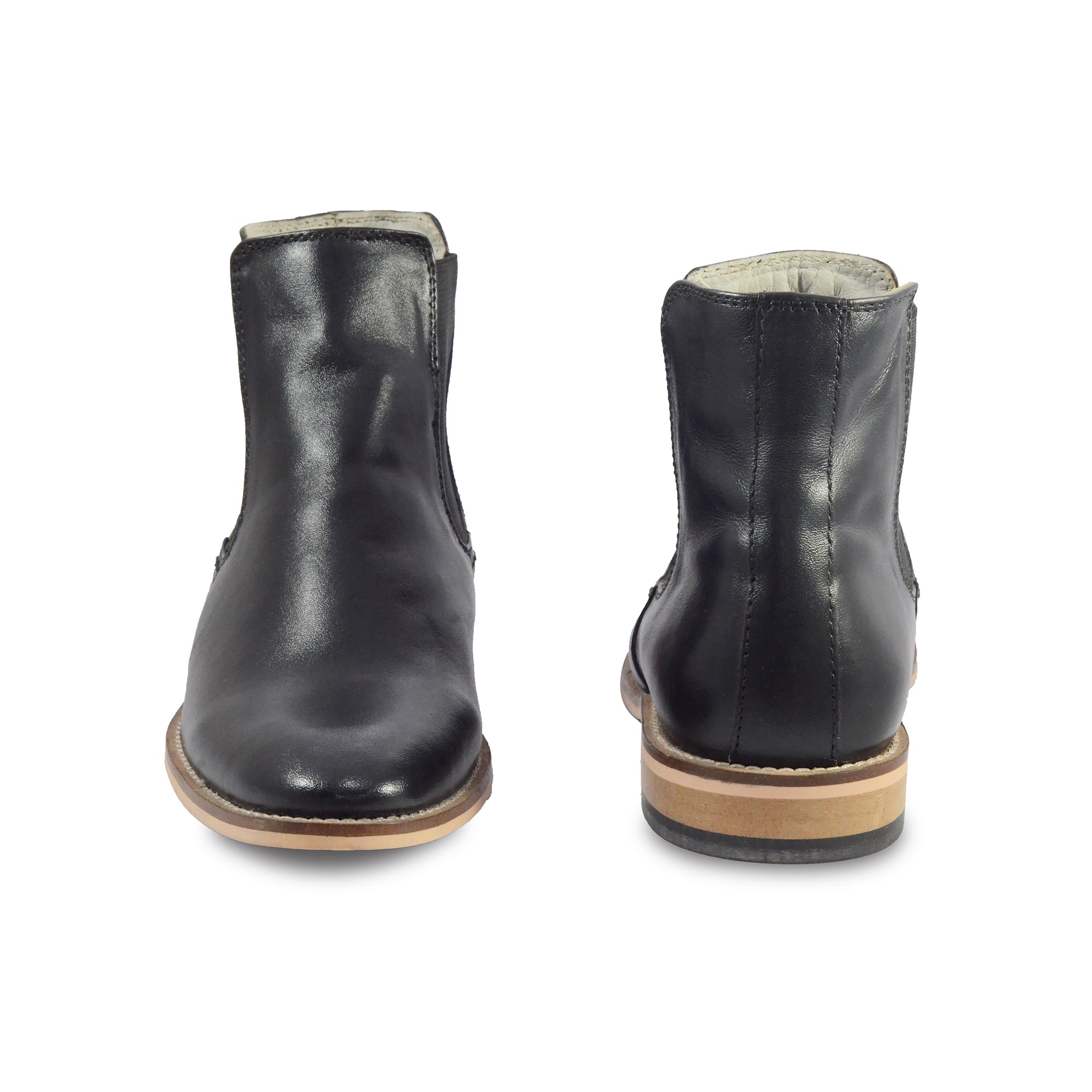 Chelsea Boots : Genuine Black  leather Chelsea Boots with Memory foam footpad. Article : Chelsea01