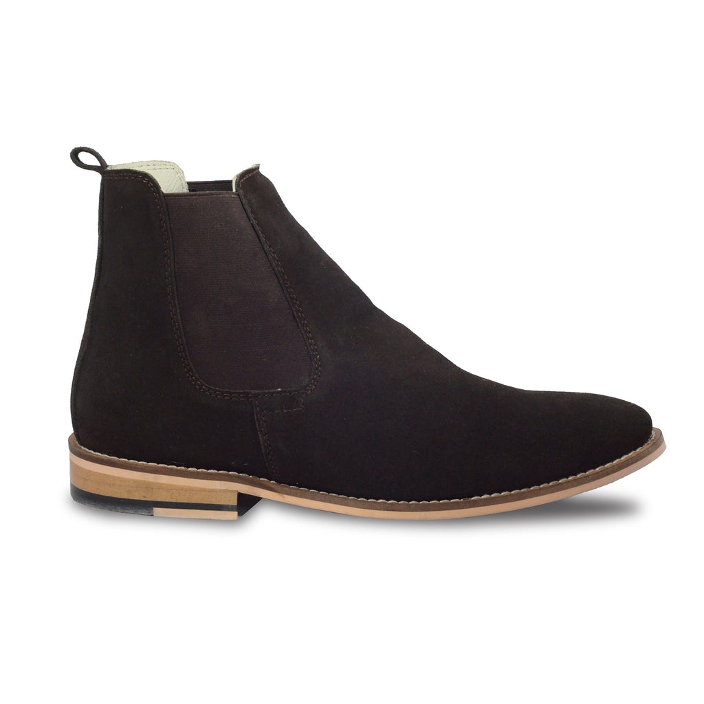 Chelsea Boots : Genuine Brown Suede leather Chelsea Boots with Memory foam footpad. Article : Chelsea02