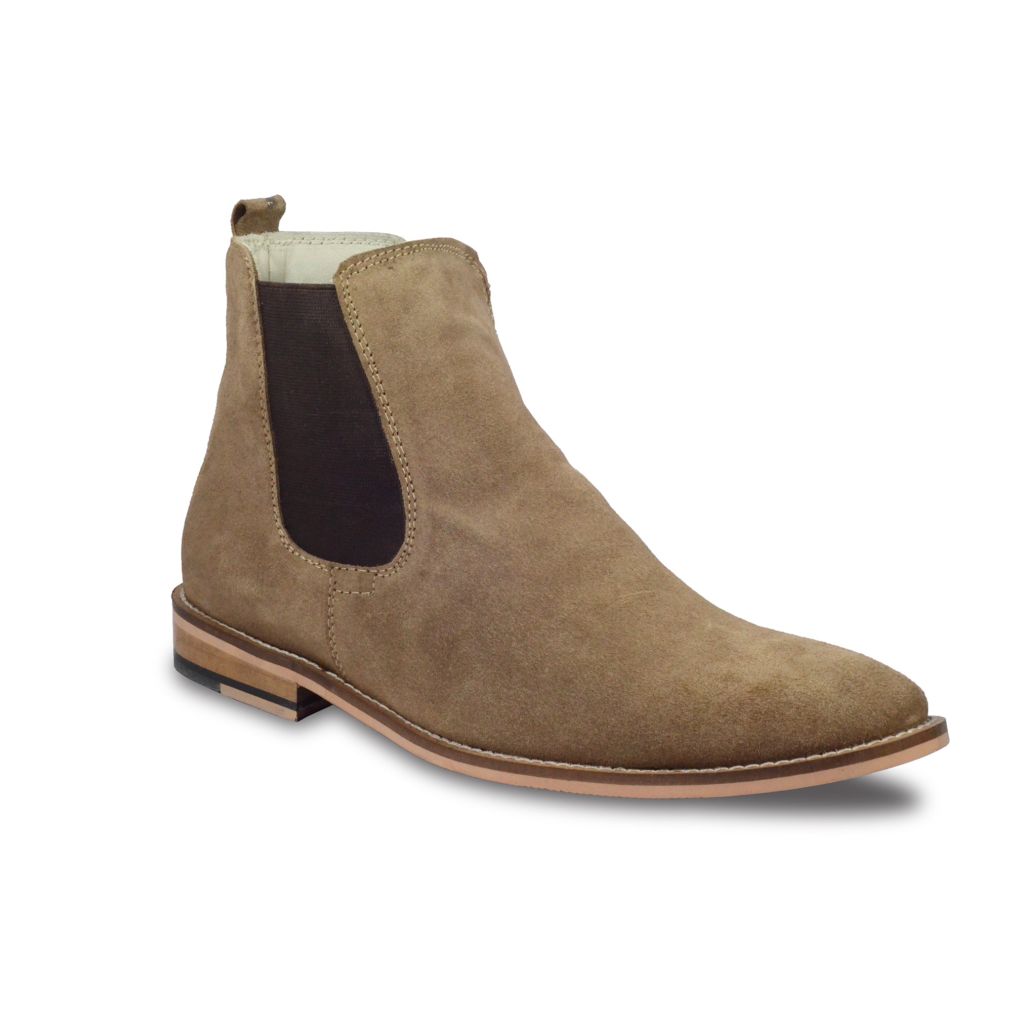 Chelsea Boots : Genuine light Brown Suede leather Chelsea Boots with Memory foam footpad. Article : Chelsea07