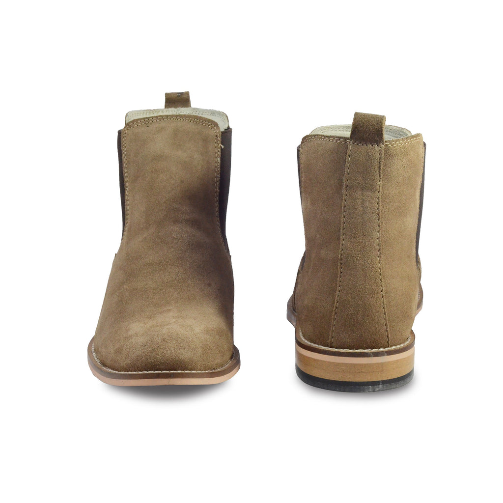 Chelsea Boots : Genuine light Brown Suede leather Chelsea Boots with Memory foam footpad. Article : Chelsea07