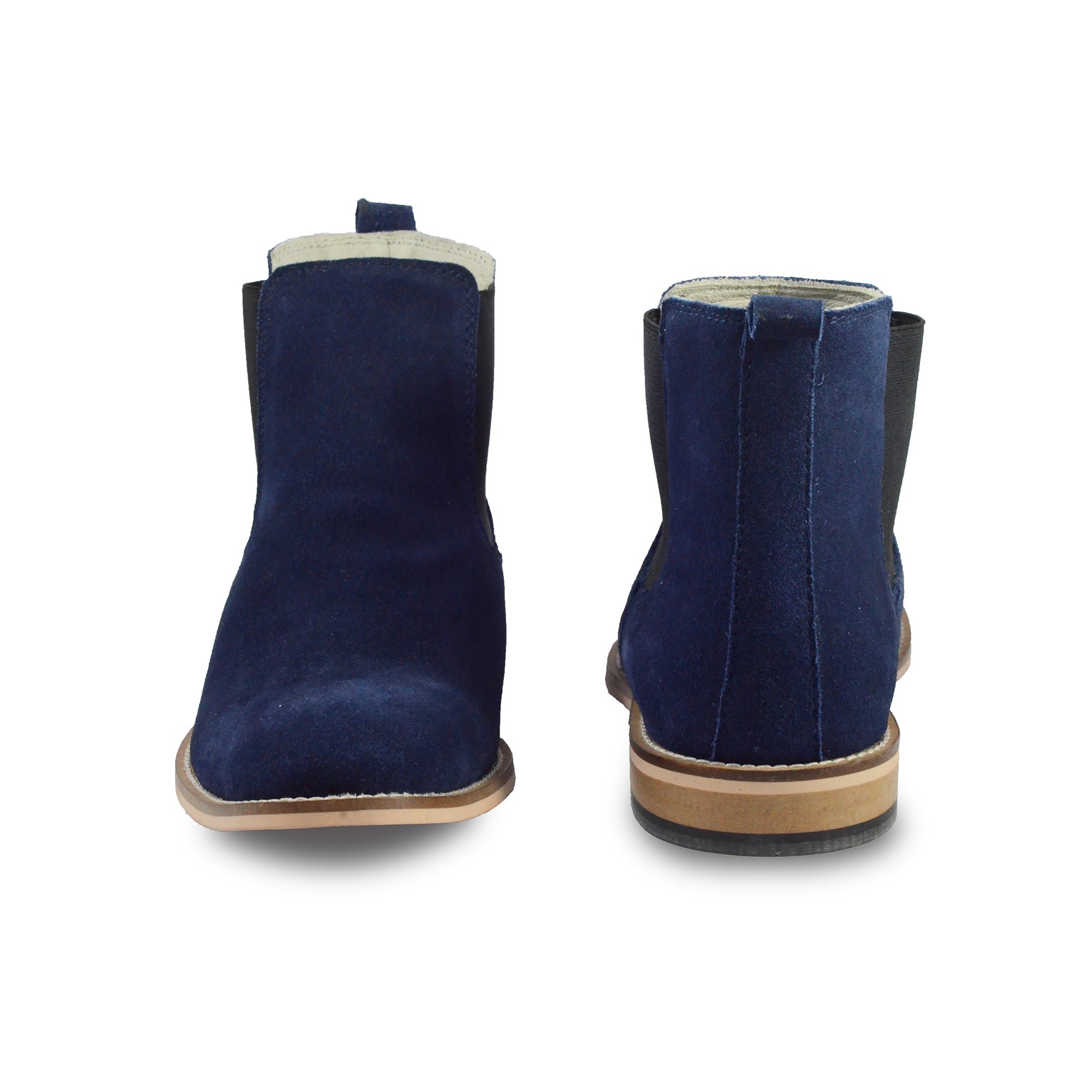 Chelsea Boots : Genuine Blue Suede leather Chelsea Boots with Memory foam footpad. Article : Chelsea04