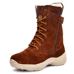 Biker Boots : Tan Suede leather Rider boots for bikers with Side chain & Memory foam footpad.