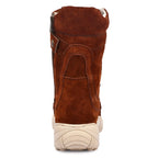 Biker Boots : Tan Suede leather Rider boots for bikers with Side chain & Memory foam footpad.