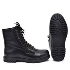 Pilots Boots : Black leather Flying boots for Pilots with Memory foam footpad. Article : 610BE