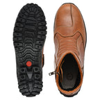 Biker Boots : Tan  Rugged leather Rider boots for bikers with Steel toe.