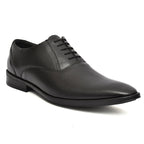 Derby Shoes : Leather Derby Shoes for men with Memory foam footpad. Article : AL04-Black